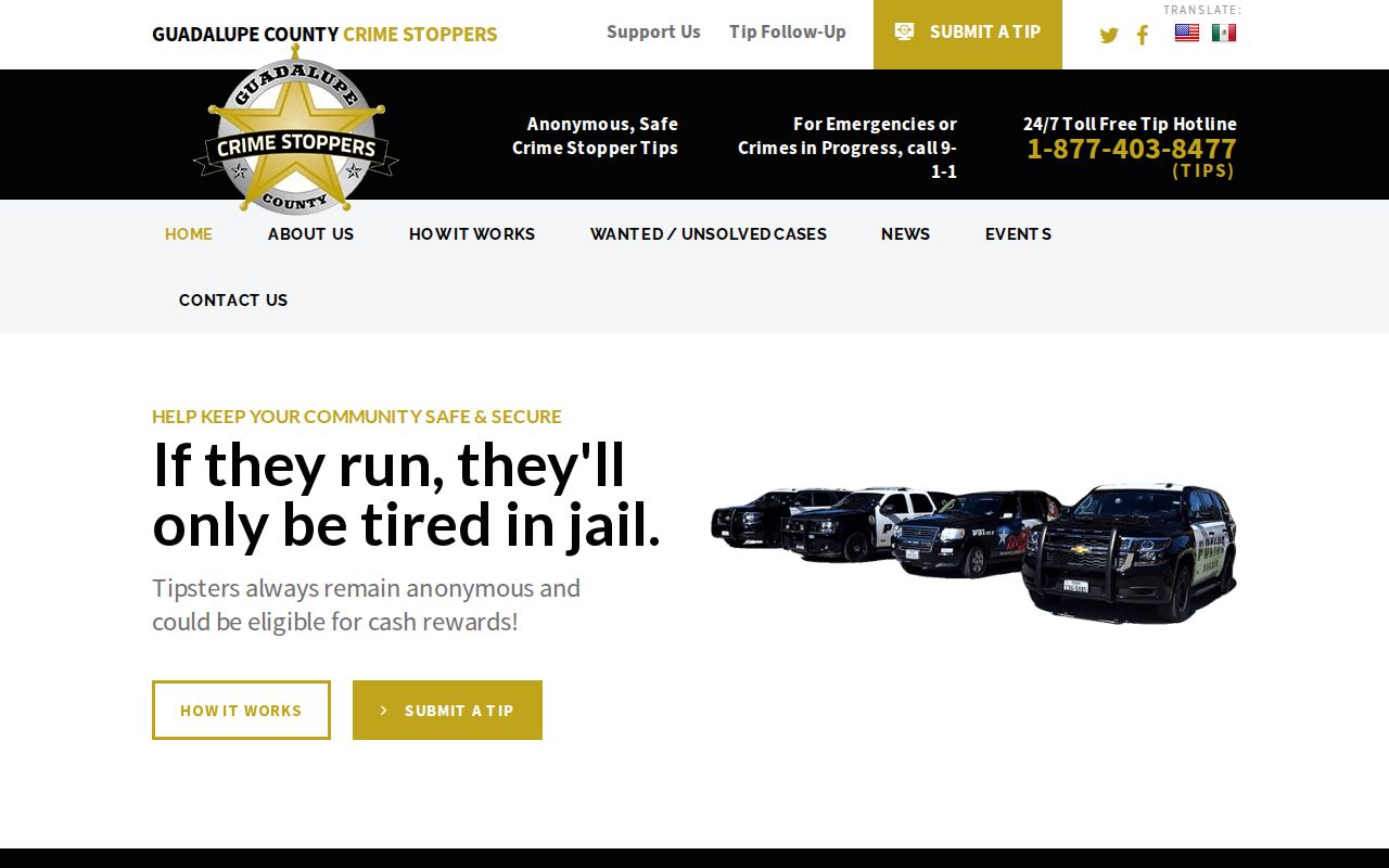 Guadalupe County Most Wanted and warrant tip information, official Crime Stoppers page